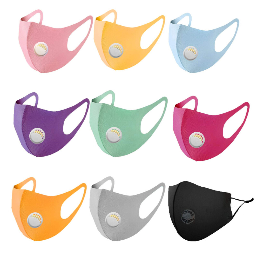 Reusable Black Face Mask Pack For Adults, Washable Breathable Cloth Face Covering, 12Pcs 9164114375698