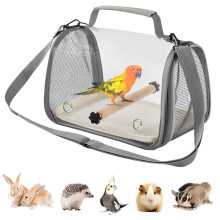 Travel Cage for Birds, Compact Bird Carrier, Lightweight Storage Backpack, Deep Space Grey, Indoor Outdoor Use
