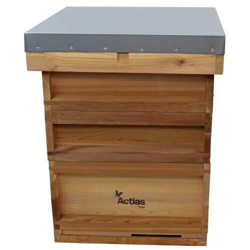 Actiasbee National Bee Hive in Cedar with Flat Roof