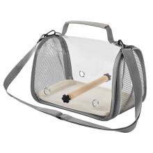 Bird Travel Cage Compact Travel Carrier Backpack For Canary Finch Parakeet Macaw Hamster Lightweight Deep Space Grey