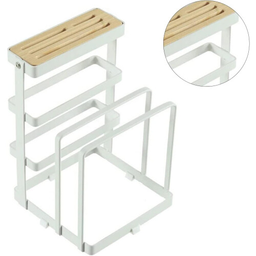 Multifunctional Kitchen Organizer with SlipResistant Base, Knife and Cutting Board Holder 2