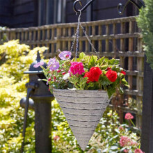 Smart Garden Monza Faux Rattan Hanging Cone - 14in