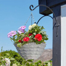Smart Garden Monza Faux Rattan Hanging Basket - 14in