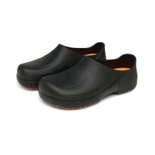Non Slip Work Shoes for Men Slip On Waterproof Chef Shoes with Rubber Outsole Arch Support 9.5 UK Black