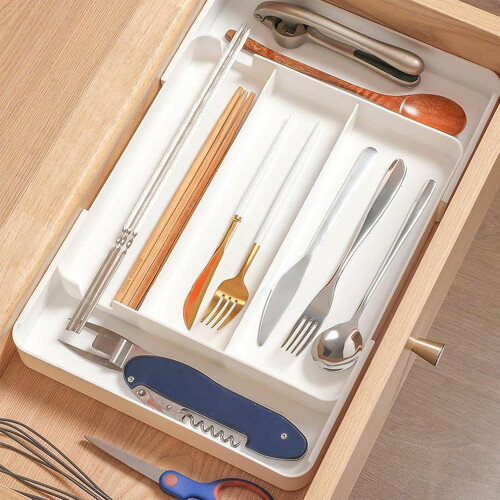 Silverware Organizer Expandable Drawer Tableware Flatware Holder For Home Kitchen Restaurant Counter Desk Dressing Table 1