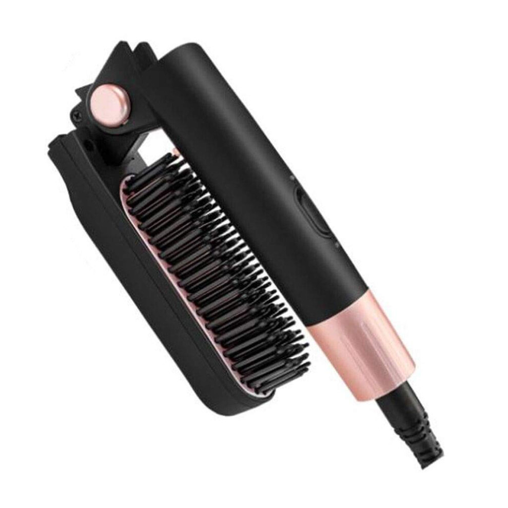 2 in 1 Curling Iron and Foldable Hair Straightener with 360 Rotation Cord for All Hair Types