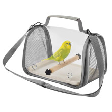Foldable Lightweight Bird Travel Cage Backpack with Ventilation and Clear Windows for Small Parrots