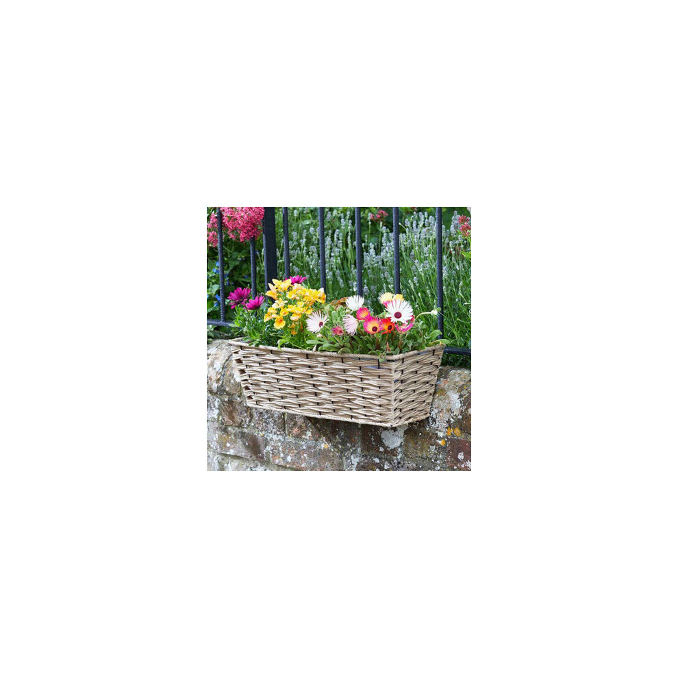 Smart Garden Bari Faux Rattan Planter, 19In - Sand