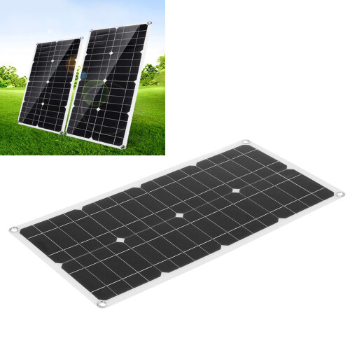 40W Flexible Polycrystalline Solar Panel Charger 54x28cm Dual USB