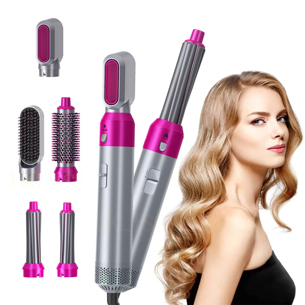 5 in 1 Hair Dryer Brush with Interchangeable Heads, Fast Drying and Negative Ion Care