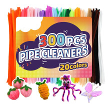 Colorful Pipe Cleaners for Crafts 300pcs Kids DIY Kit with Vibrant Colors and Soft Plush Texture