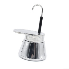 Single Tube Moka Pot 200ml Stovetop Espresso Maker Stainless Steel Coffee Pot Italian Style Easy Cleanup