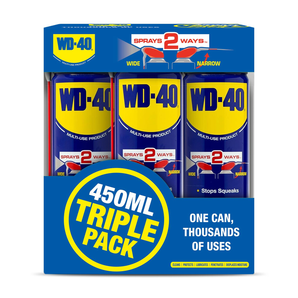 Wd-40 Multi Use Lubricant Spray 450Ml Triple Pack, 76445750