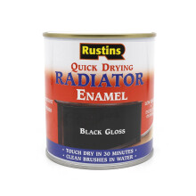RUSTINS Quick Drying Radiator Enamel Gloss Black 5