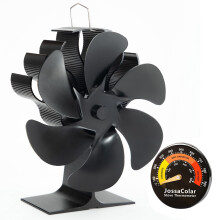 JossaColar Log Burner Fan Silent Operation | 6-Bla