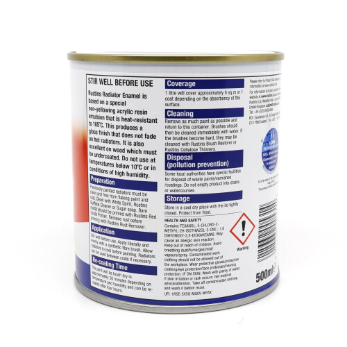 Rustins RUSTINS Quick Drying Radiator Enamel Gloss Black 5 1