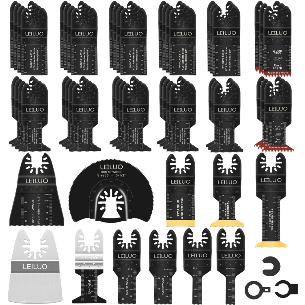 Leiluo 55-Piece Oscillating Multitool Blades Kit F 47082861