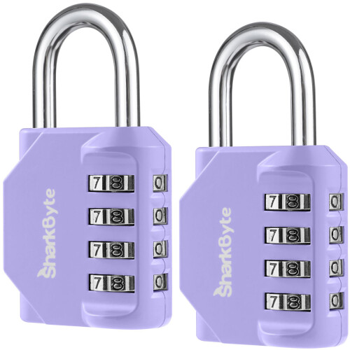 SharkByte 2 Pack Heavy Duty Combination Padlocks –