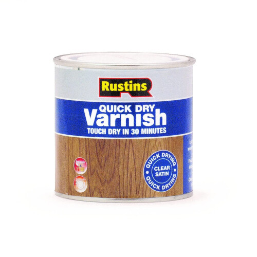 Rustins Rustins Quick Dry Varnish Clear Satin 250ml & PBRU 1