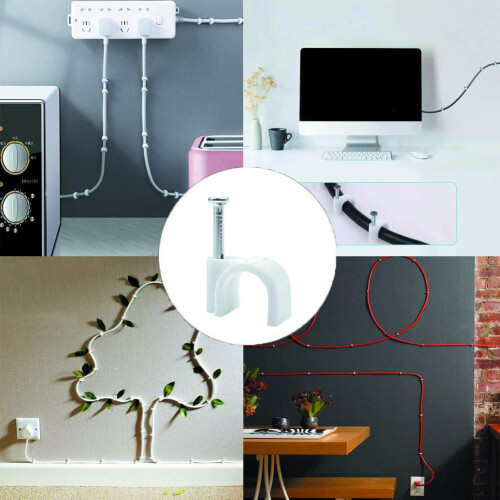 Round Cable Clips, 8mm Electrical Cable Wall Clip 1
