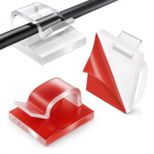 Aujzoo 50PCS Cable Clips Self Adhesive, Sticky Cab