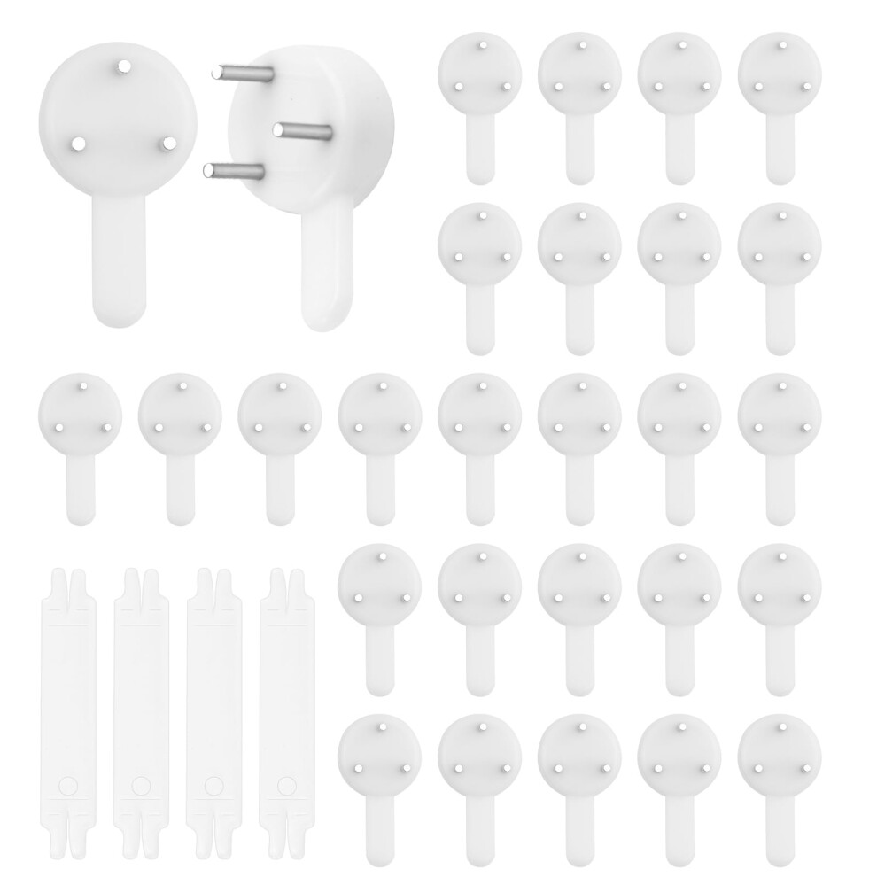 120Pcs Non-Trace Picture Hooks For Hard Walls, Picture Hanging Kit With Nail Holder, Frames Hooks For Hanging Picture On Lime,Plasterboard, Drywa 37205676