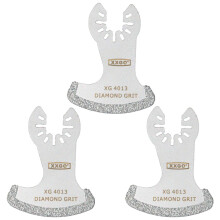 3 Pcs Diamond Oscillating Tool Blades for Fast Grout Removal, Universal Quick Release