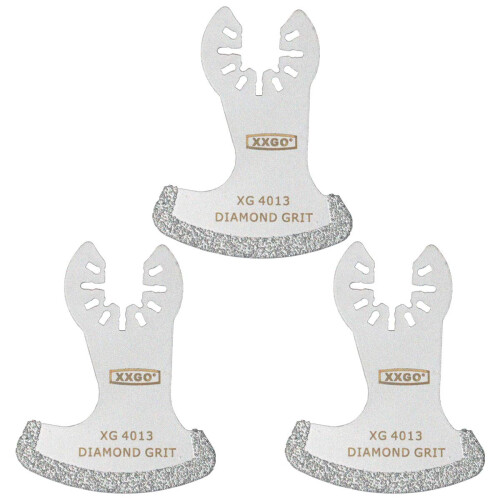 3 Pcs Diamond Oscillating Tool Blades for Fast Grout Removal, Universal Quick Release
