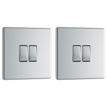 BG Electrical FPC42 Screwless Flat Plate Double Li
