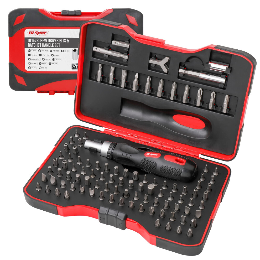 Hi-Spec 101Pc 1/4Â Hex Multi Bit Screwdriver Set & 31112376