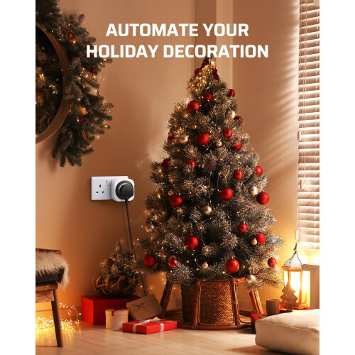 DEWENWILS Mechanical Indoor Timer Socket Switch,24 Hour Programmable Energy Saving Light Timer for Home Security, Christmas Light, Home Appliances, 1 2