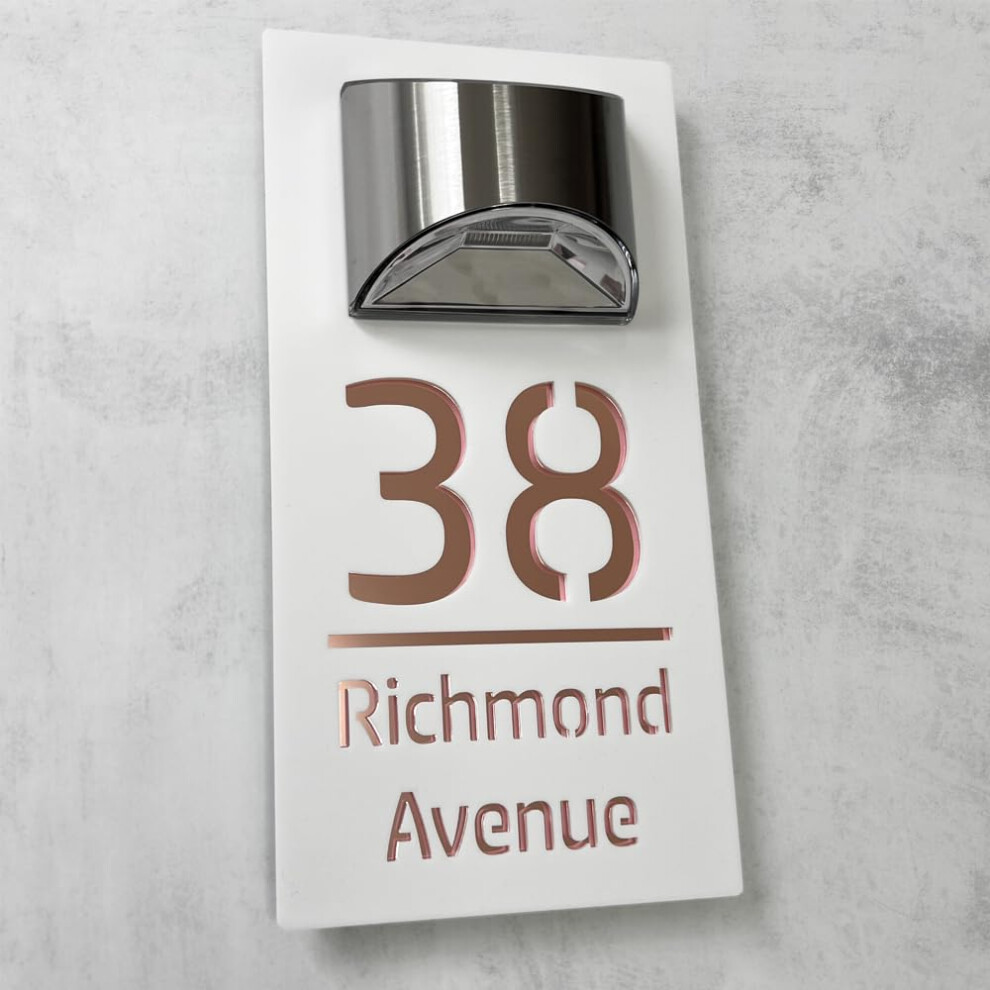 House Numbers Plaques With Solar Light House Numbe 89099124