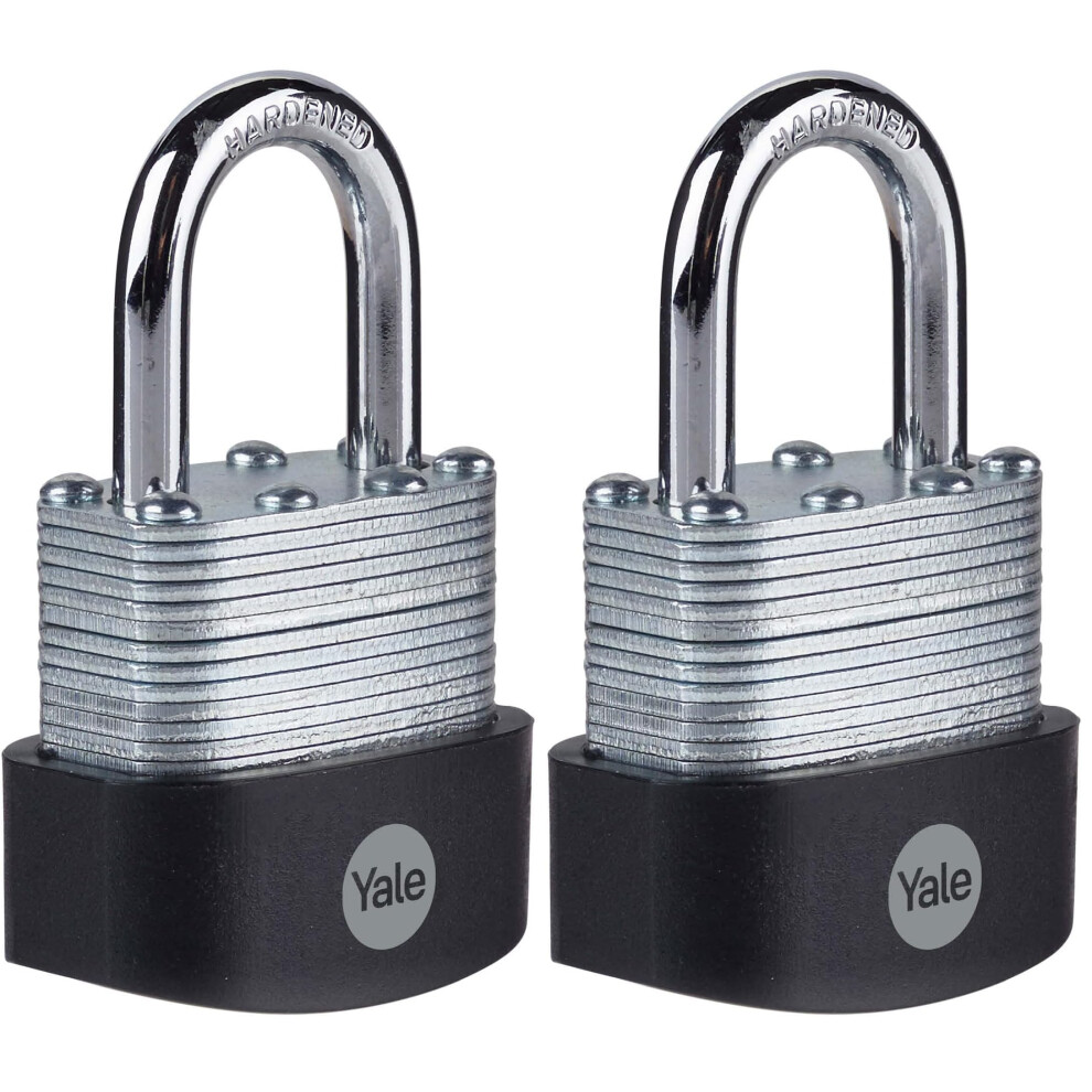 Yale - 6 Pack Of Laminated Steel Padlocks (40Mm)