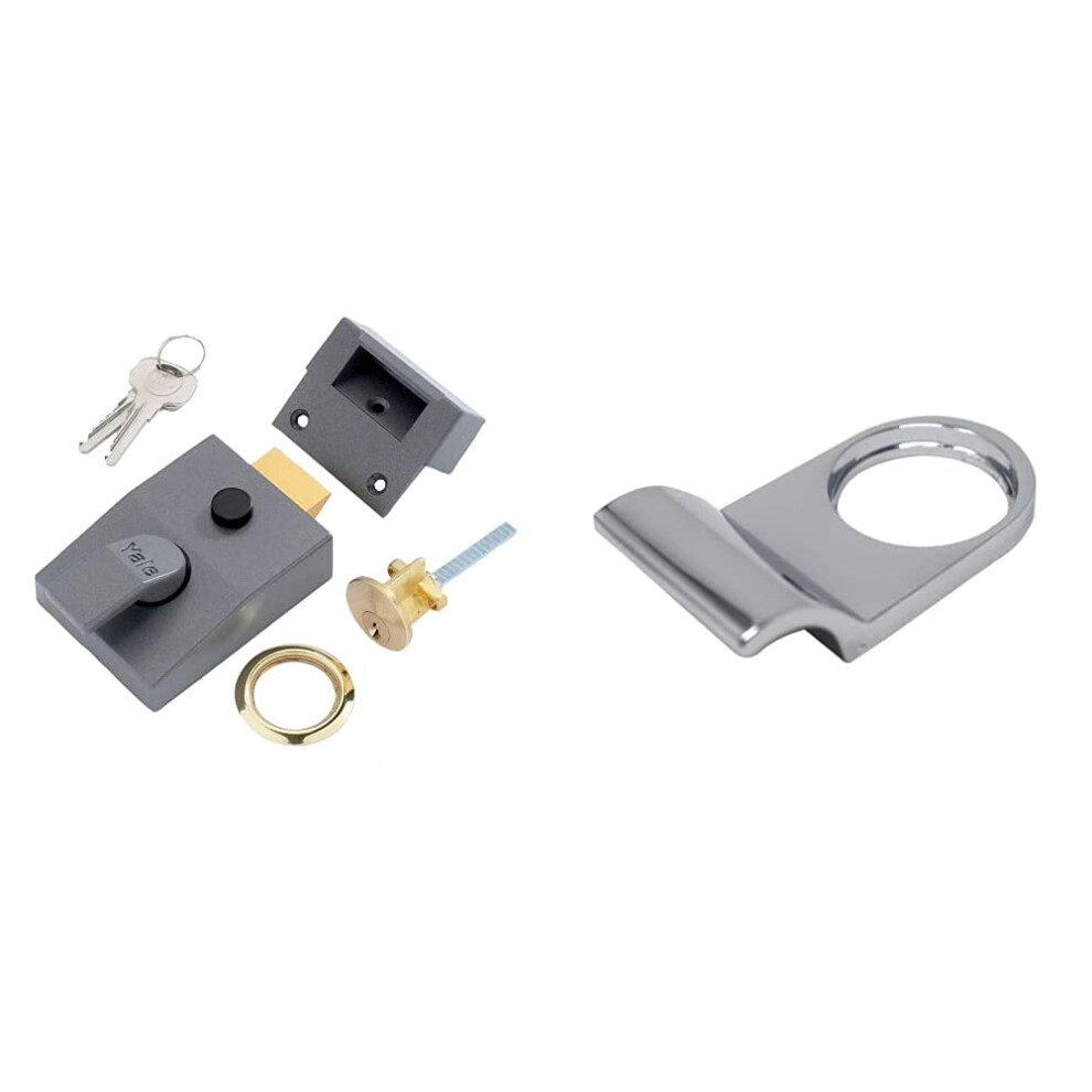 Yale P-89-Dmg-Pb-60 Deadlocking Nightlatch, 60 Mm
