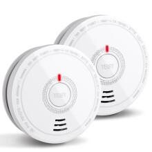 Fire Alarms Battery Operated for Home,Smoke Alarms Detector with 10 Years Life/5 Years Battery, Fire Alarm with LED Indicator and Silence Button Phot