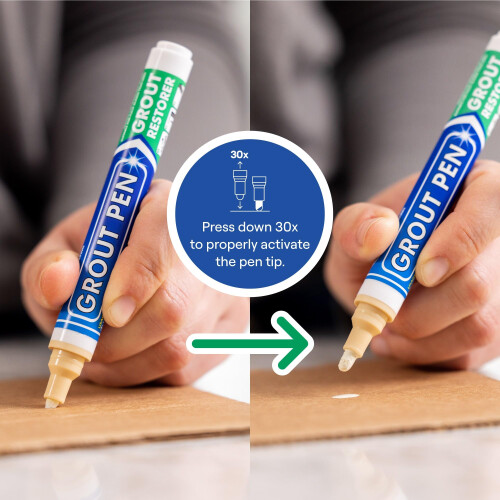 Twin Pack (CREAM) Grout Pen - Designed for restori 2