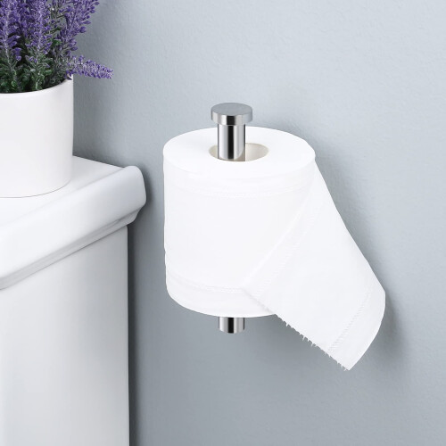 KES Toilet Roll Holder Wall Mounted, 2 Pack Chrome 2