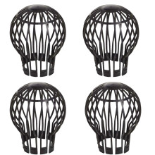 OrionMart Plastic Gutter Guards Downpipe Adjustable Black Filters - 4 Pcs Flexible Protectors Drainpipe Covers to Stops Leaves Debris Moss Mud - Prev