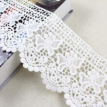 White Lace Trim Ribbon 2 Yard Cotton Crochet, Vintage Style Sewing Trim, 12 Cm Wide Gift Box Decor