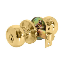 XFORT Bello Entrance Knob Set Polished Brass, Door