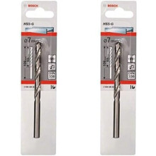Bosch 2608585929 Din338 HSS-G Metal Drill Bit, 7.0mm x 69mm x 109mm, Silver (Pack of 2)