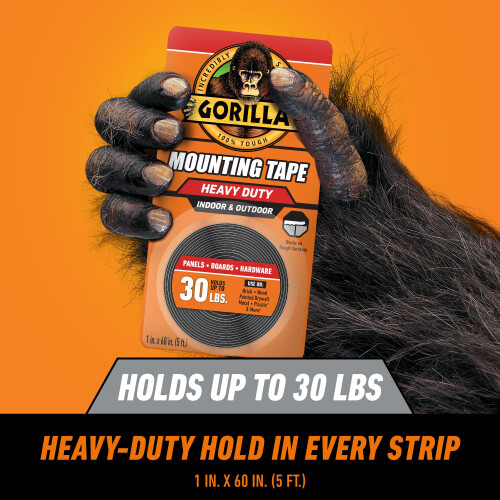 Gorilla Gorilla - Heavy Duty Double Sided Mounting Tape, W 1