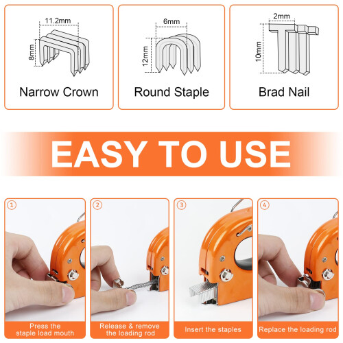 THINKWORK Staple Gun Heavy Duty with 900 Staples, 2