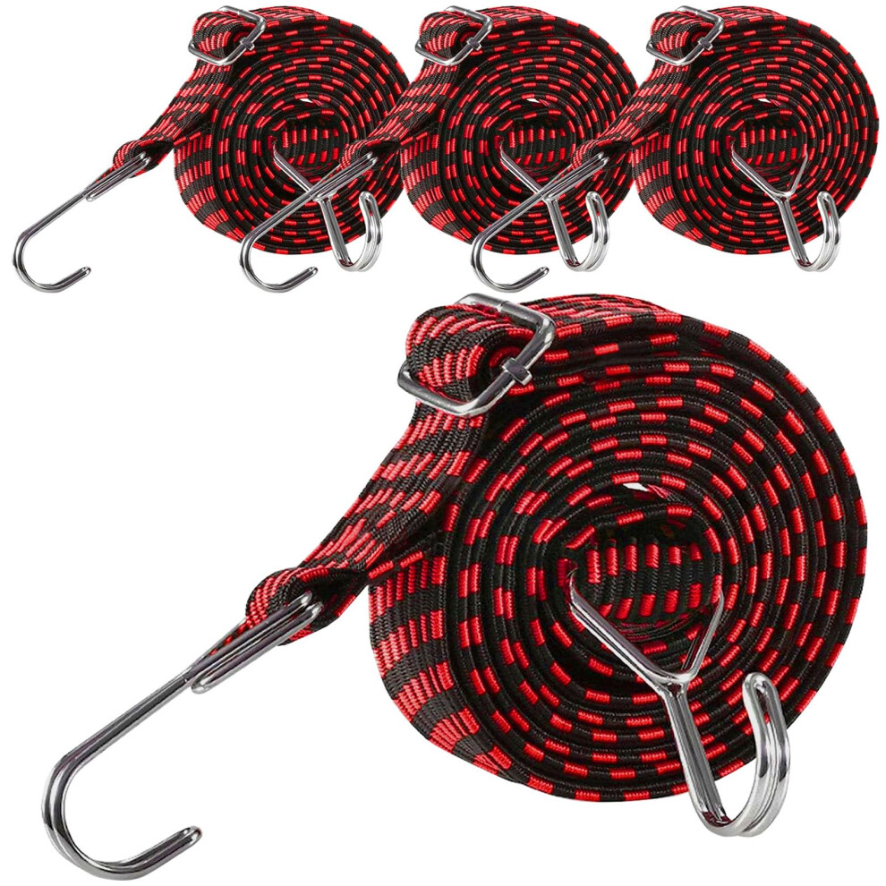 Bungee Cords With Hooks Adjustable - Elastic Heavy 64209753