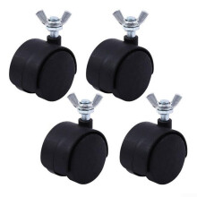Swivel Casters For Small Furniture And Heaters, Black Wheel, Small Furniture Caster Wheels, Heater Caster Wheels