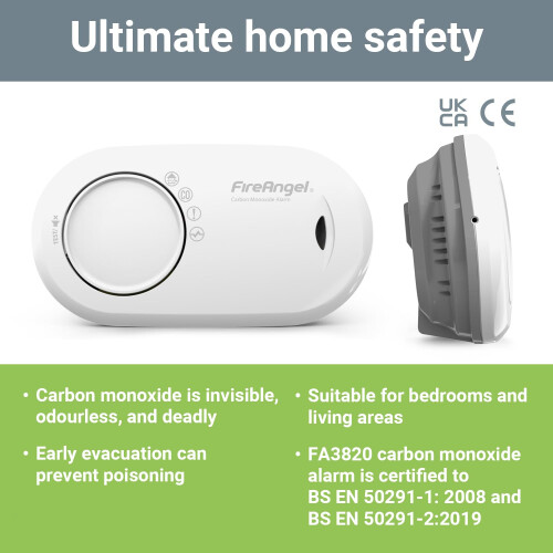 Fireangel FireAngel Carbon Monoxide Detector 10-Year Life Se 2
