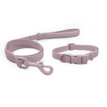 (Large, Blush) Skye & Murphy All Weather Snappy Collar & Lead Set