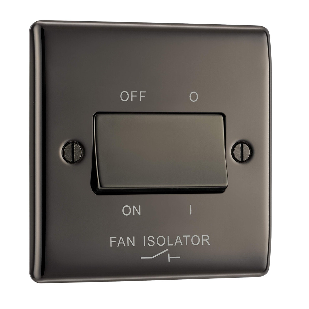 Bg Electrical 3-Pole Fan Isolator Switch, Black Ni 43372492