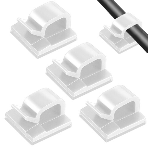 50PCS Cable Clips, Self Adhesive Cable Clips Outdo