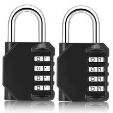 2 Pcs Combination Padlock, Heavy Duty Metal Padloc
